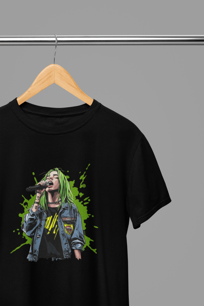 Billie Eilish T-Shirt/Sweatshirt - Poster Kingz - S - T-Shirt - Black