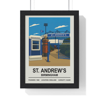 Birmingham City St Andrew's Stadium Print - Poster Kingz - A5 (unframed) 5.8 × 8.3 in - 