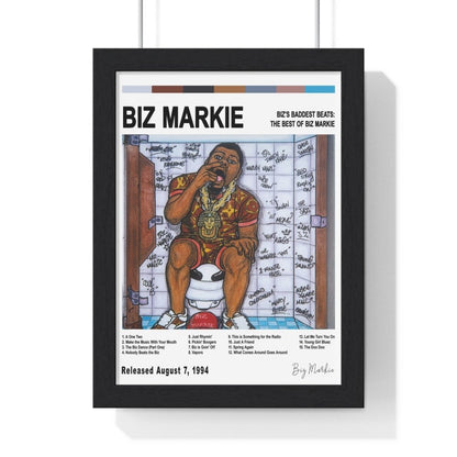 Biz Markie - Biz's Baddest Beats: The Best of Biz Markie Album Cover Poster - Poster Kingz - A5 (unframed) - White - 