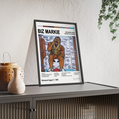 Biz Markie - Biz's Baddest Beats: The Best of Biz Markie Album Cover Poster - Poster Kingz - A5 (unframed) - White - 