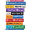 Personalised Wedding Book Stack Print - design detail