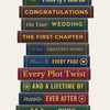 Personalised Wedding Book Stack Print - second design