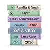 Personalised Wedding Book Stack Print - third design