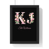 Personalised Floral Initial Print | Tulip Letter & Name Wall Art | Personalised Gift