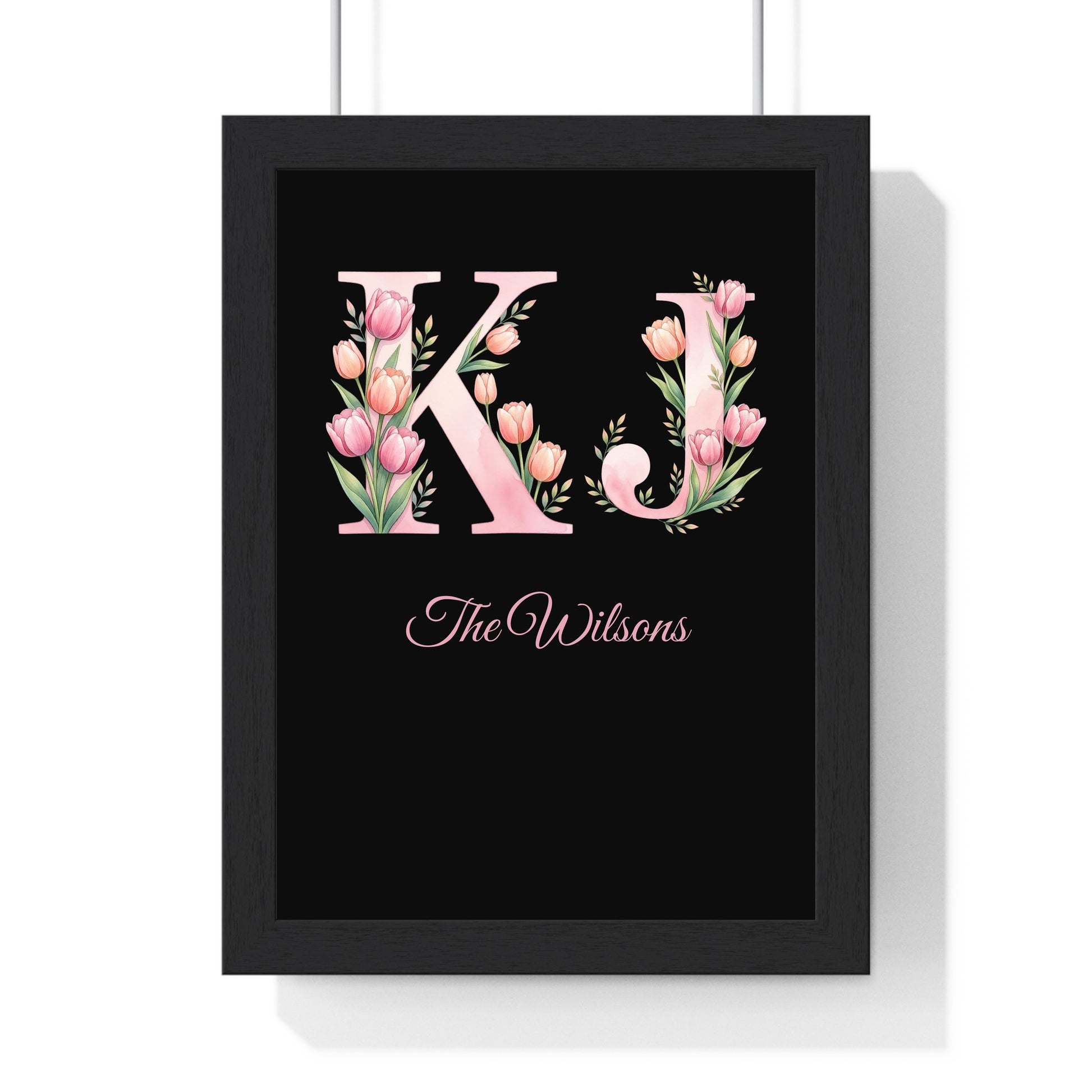 Personalised Floral Initial Print | Tulip Letter & Name Wall Art | Personalised Gift