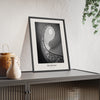 The Staircase Print framed and leaning on a sideboard
