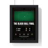 The Black Ball Final 1985 Snooker print framed in a black frame, ready to hang