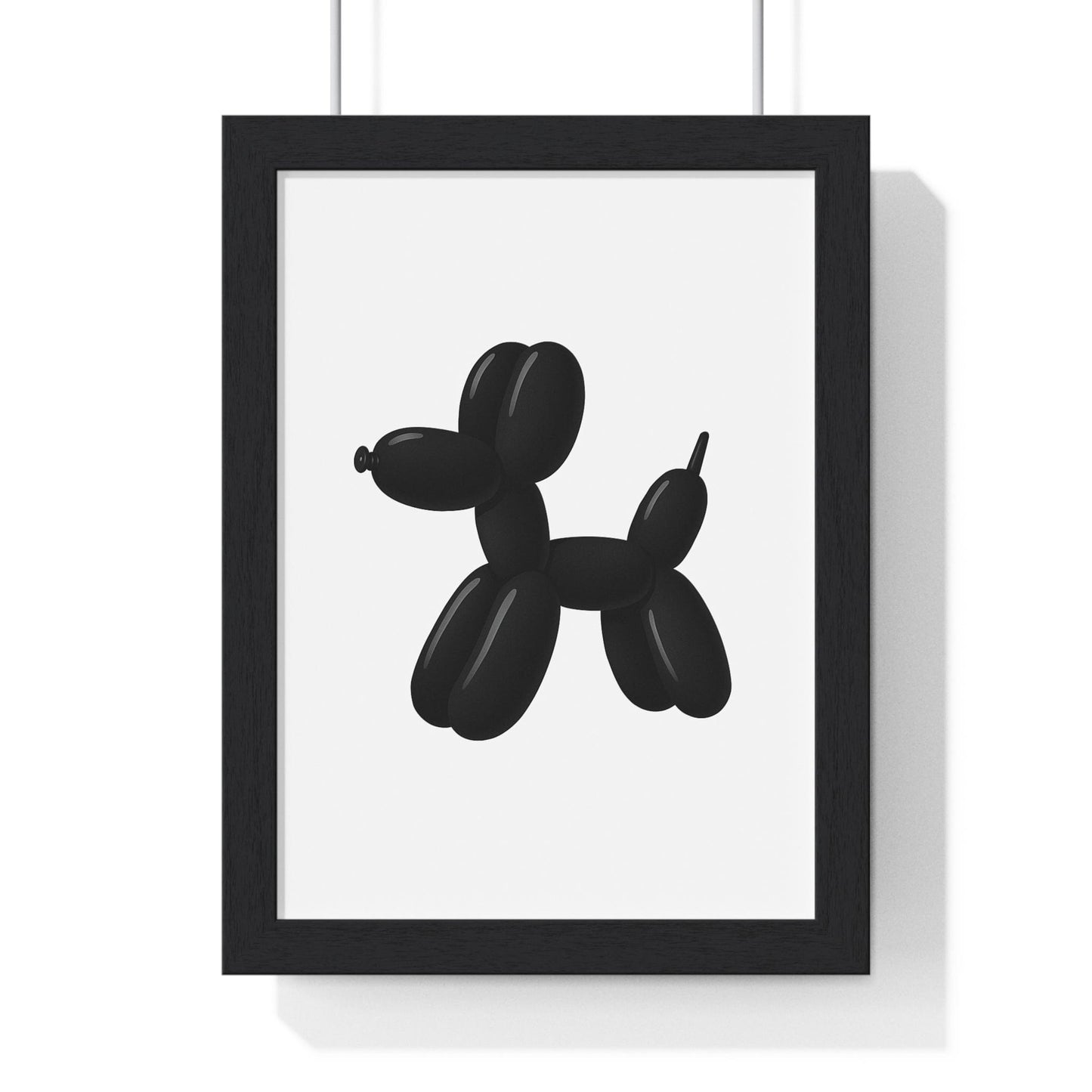 Framed Black Balloon Dog poster