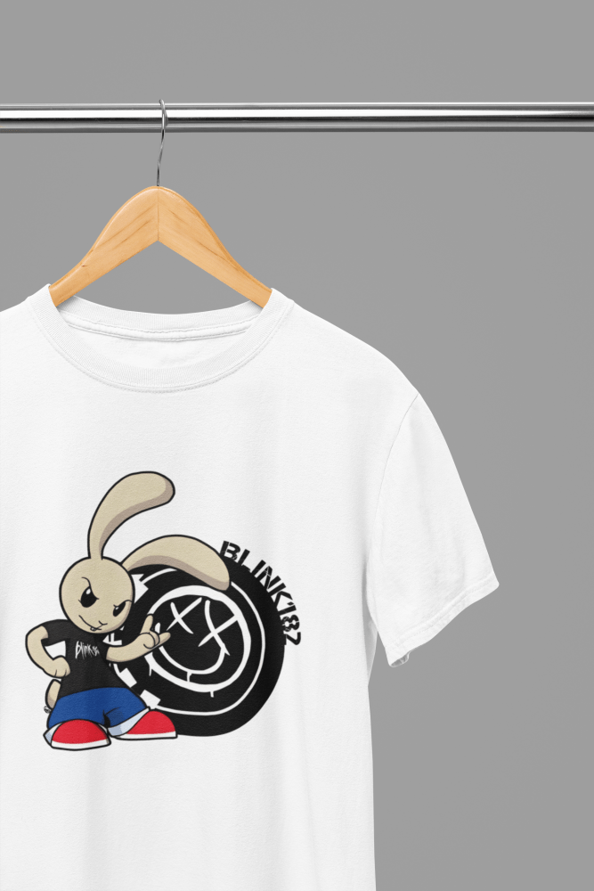 Blink 182 Rabbit T-Shirt/Sweatshirt - Poster Kingz - S - T-Shirt - White