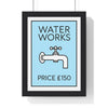 Framed BLue Water Works poster