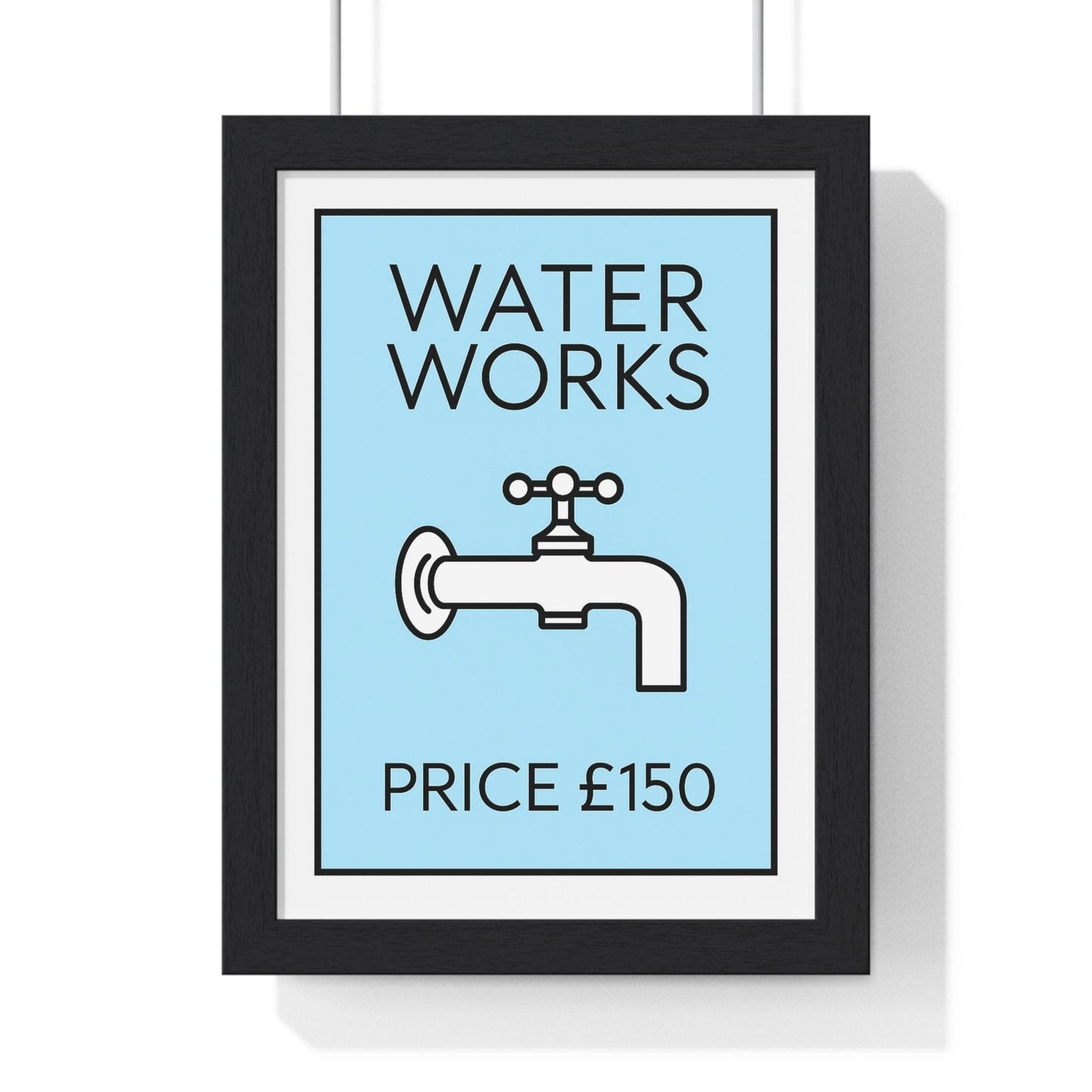 Framed BLue Water Works poster