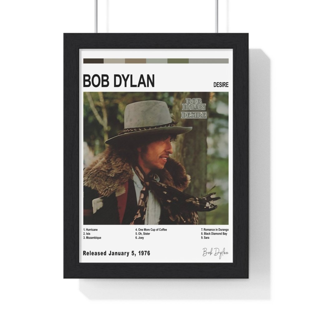 Bob Dylan Album Cover Poster - Poster Kingz - A5 (unframed) - White - Desire