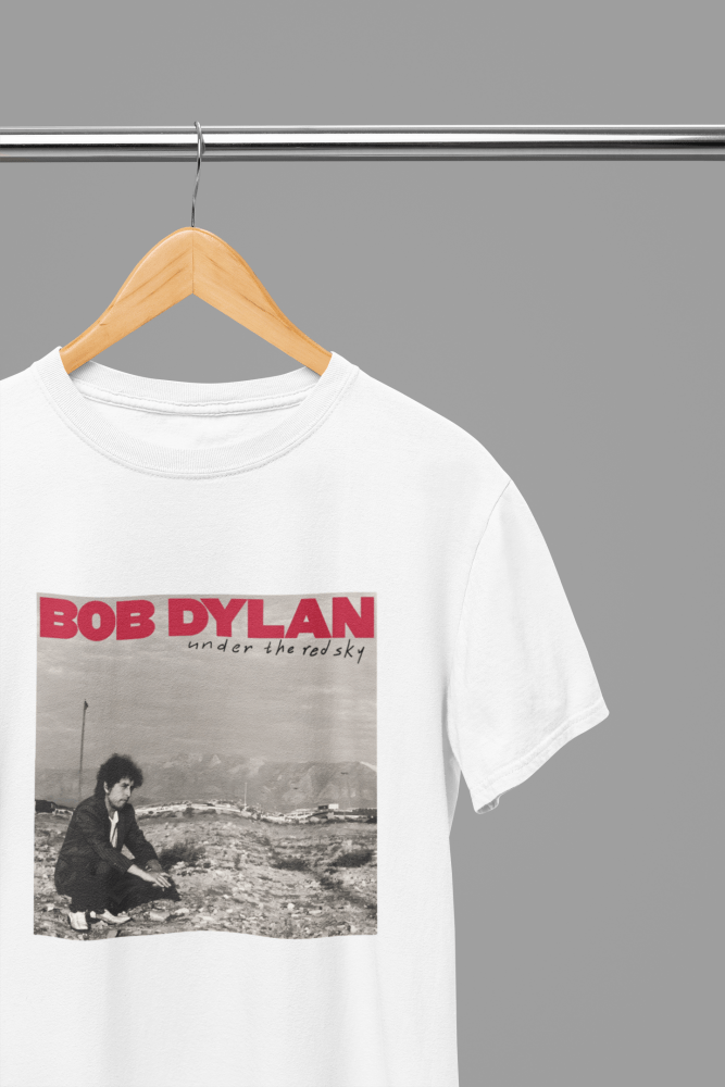 Bob Dylan - Under The Red Sky T-Shirt/Sweatshirt - Poster Kingz - S - T-Shirt - White