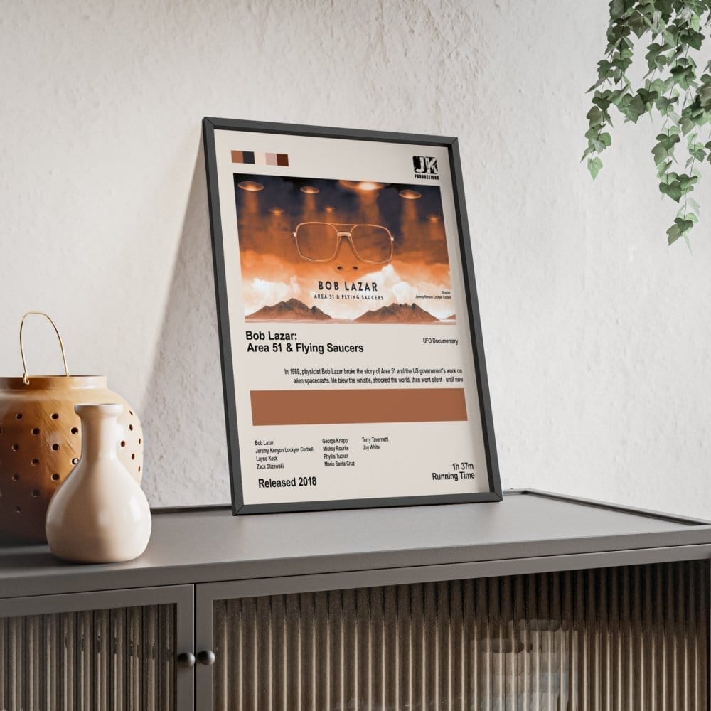 Framed Bob Lazar: Area 51 & Flying Saucers UFO movie poster
