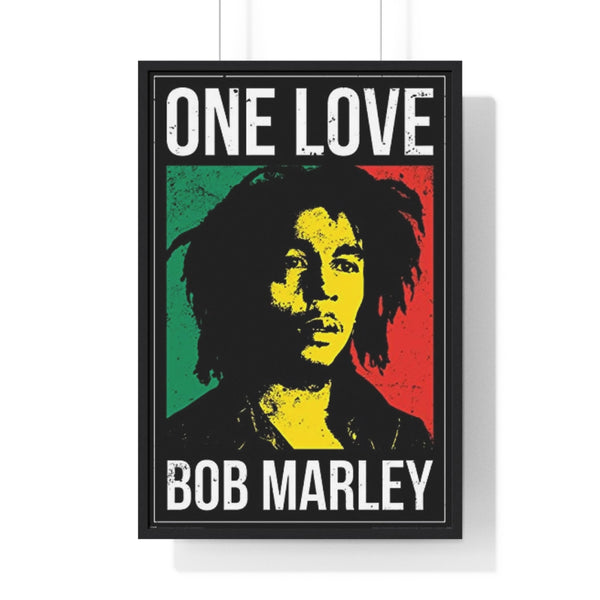 Bob Marley One Love Portrait officially licensed maxi poster with vibrant red yellow and green reggae design
