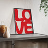 Framed Bold LOVE Valentine's Print print