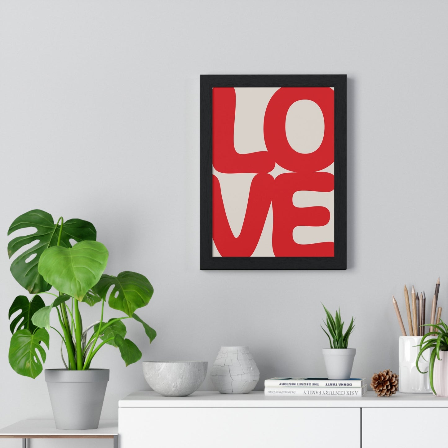 Framed Bold LOVE Valentine's Print print