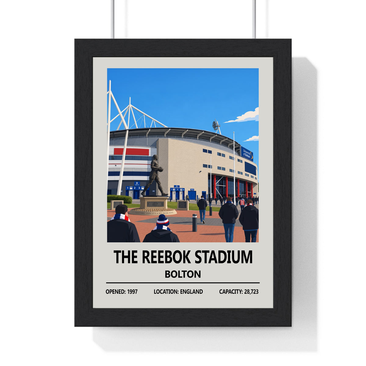 Bolton Wanderers Reebok Stadium print framed wall art