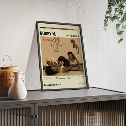 Boney M - Take the Heat Off Me Album Cover Poster - Poster Kingz - A5 (unframed) - White - 