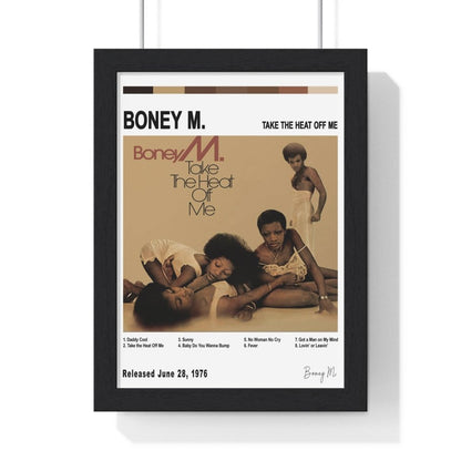 Boney M - Take the Heat Off Me Album Cover Poster - Poster Kingz - A5 (unframed) - White - 