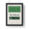 The Tiebreak 1980 Tennis print framed in a black frame, ready to hang