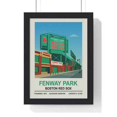 Framed Boston Fenway Park Stadium poster