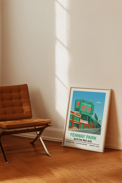 Framed Boston Fenway Park Stadium poster