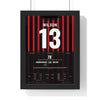 Bournemouth Promotion 2015 Poster - Callum Wilson 13 Dean Court Shirt Print framed in a black frame, ready to hang
