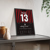 Bournemouth Promotion 2015 Poster - Callum Wilson 13 Dean Court Shirt Print framed and leaning on a sideboard