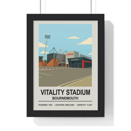 Framed Bournemouth Vitality Stadium print AFC Bournemouth football wall art
