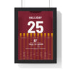 Bradford City 4-2 Chelsea FA Cup 2015 Poster - Andy Halliday 25 Shirt Print framed in a black frame, ready to hang