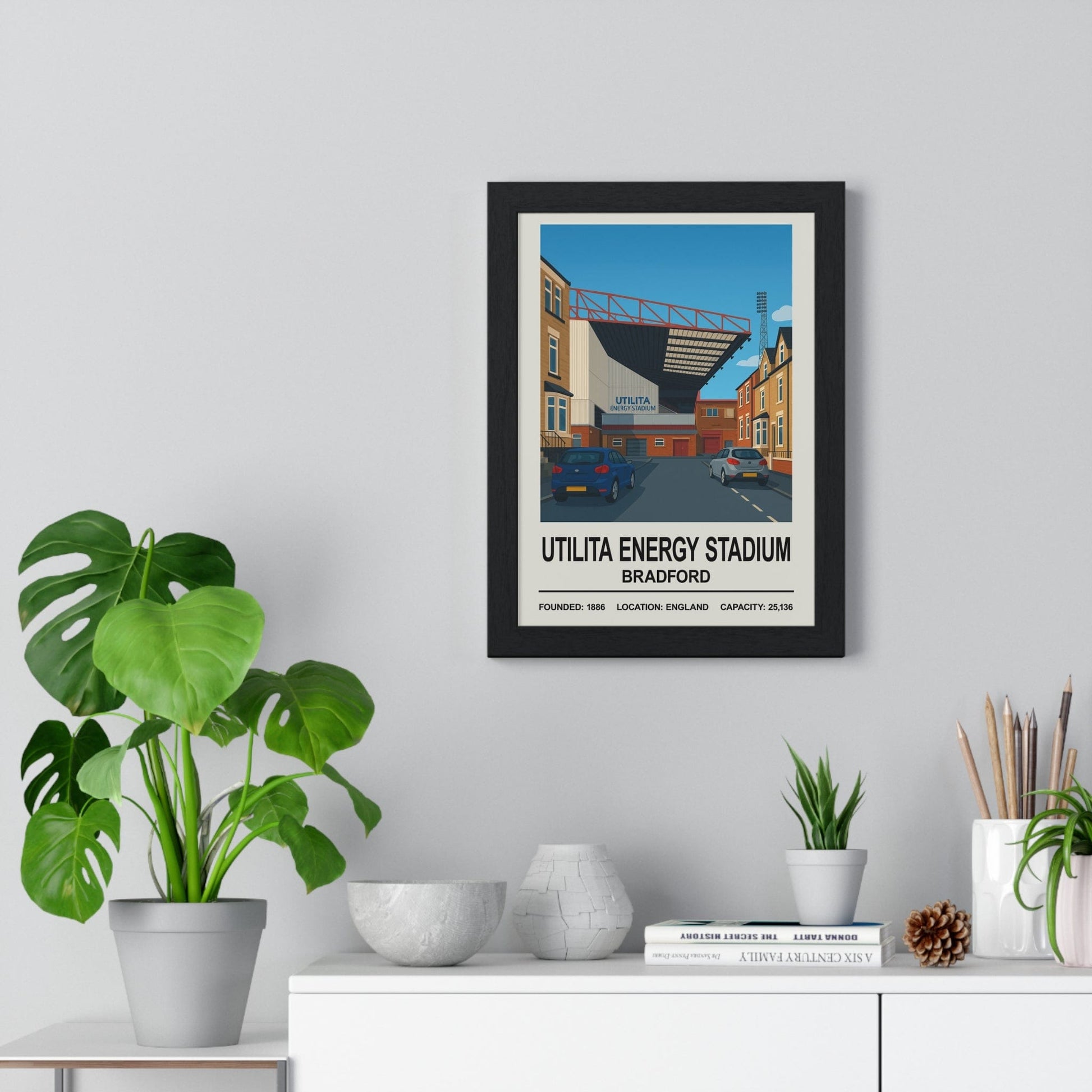 Framed Bradford City Utilita Energy Stadium poster