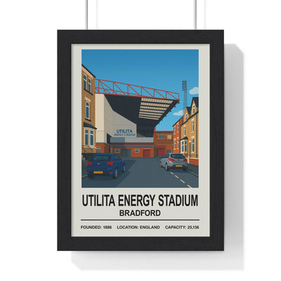 Framed Bradford City Utilita Energy Stadium poster