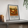 Framed Bratwurst & Sauerkraut Kitchen - German Food Print print