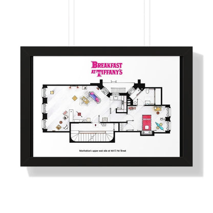 Breakfast at Tiffany's Movie Apartment Floor Plan - Poster Kingz