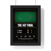 The 147 Final 2023 Snooker print framed in a black frame, ready to hang
