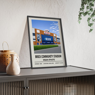 Framed Brick Community Stadium Wigan Athletic poster