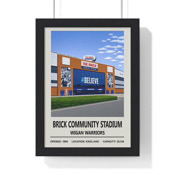 Brick Community Stadium Wigan Warriors framed rugby league stadium print