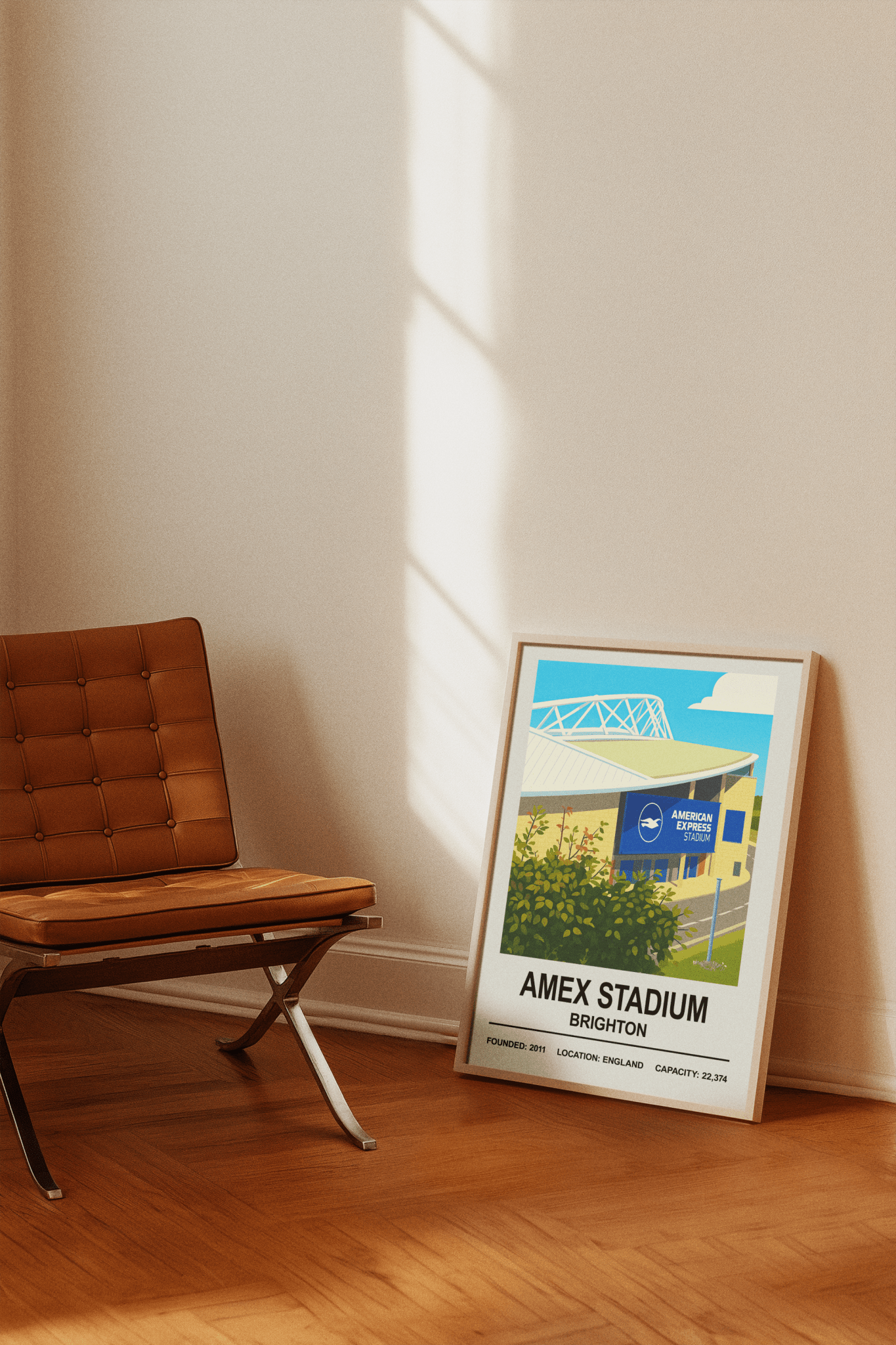 Framed Brighton Amex Stadium poster