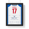 Brighton Promotion 2017 Poster - Glenn Murray 17 Amex Shirt Print framed in a black frame, ready to hang