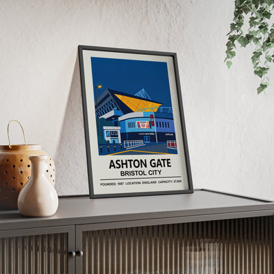 Bristol City Ashton Gate Stadium Print - Poster Kingz - A5 (unframed) 5.8 × 8.3 in - 