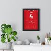 Bristol City Football League Trophy Final 2015 Poster - Aden Flint 4 Wembley Shirt Print framed on a living room wall