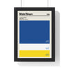 Framed Bristol Rovers colour swatch print