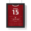 British & Irish Lions 2025 Second Test Poster - Hugo Keenan 15 Winning Try MCG Rugby Print framed in a black frame, ready to hang