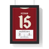 British & Irish Lions 2nd Test 2025 print - Keenan 15 framed in a black frame, ready to hang