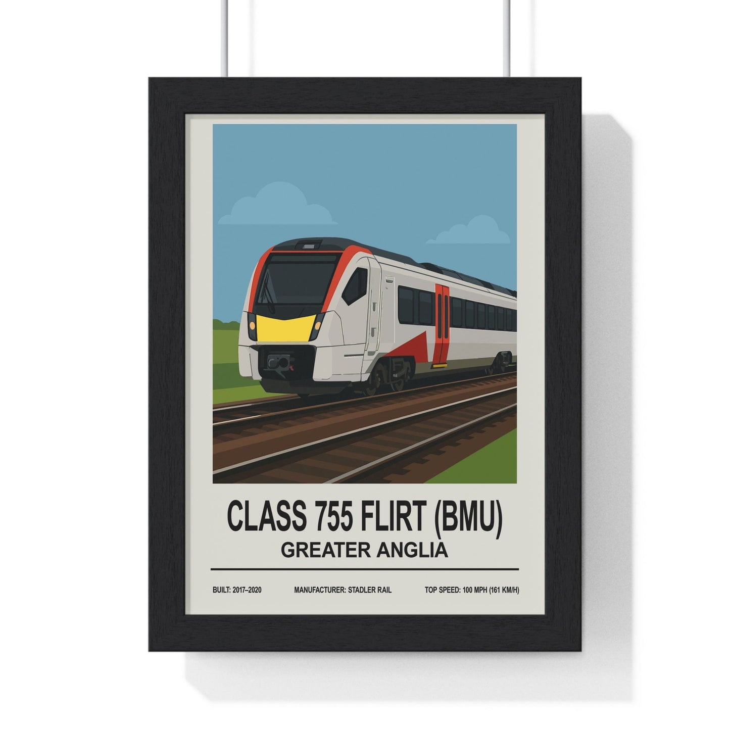 Framed British Rail Class 755 poster