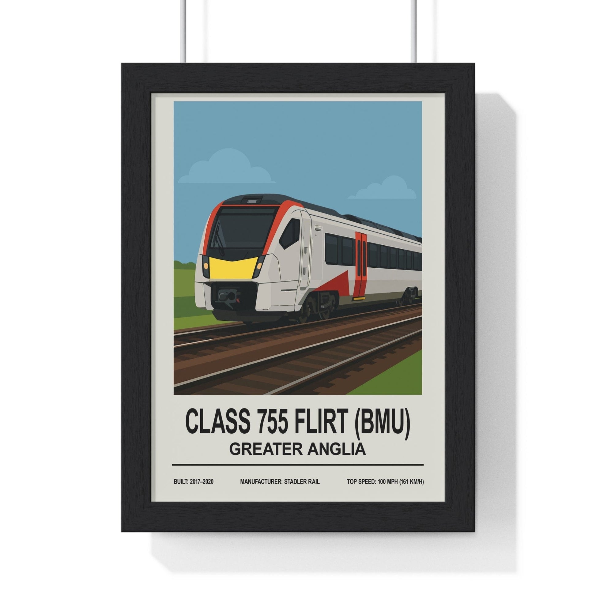 Framed British Rail Class 755 poster