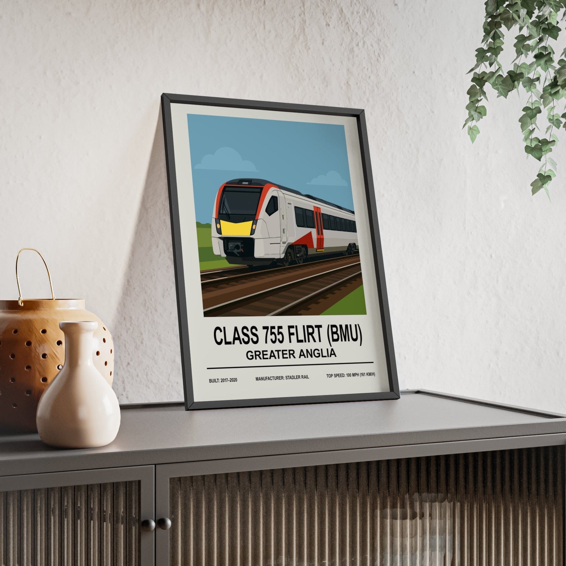 Framed British Rail Class 755 poster