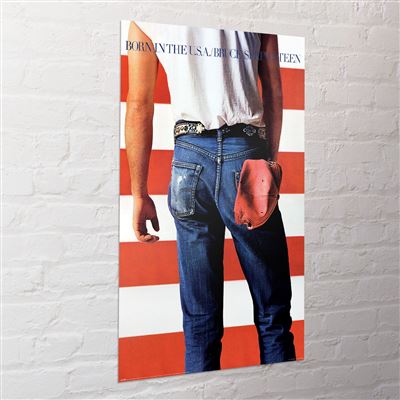 Black t-shirt with Bruce Springsteen Born in the U.S.A. Album Artwork Maxi Poster