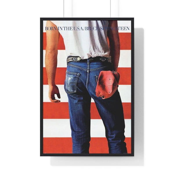 Bruce Springsteen Born in the U.S.A. album artwork maxi poster framed on wall